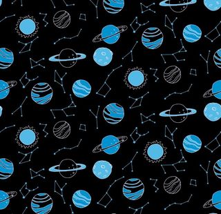 宇宙星空星座四方连续底纹矢量图图片