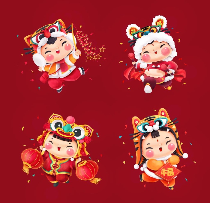 虎帽娃图片(5906x5906)psd模版下载