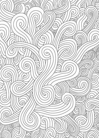 黑白卷曲图案图片