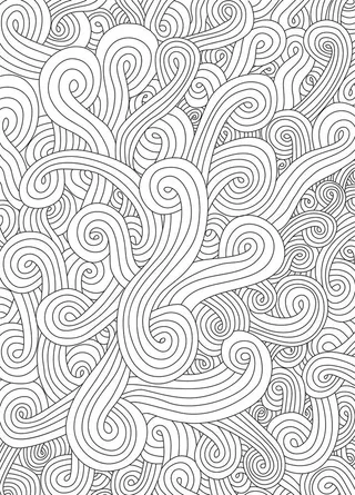 黑白卷曲图案图片