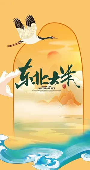 国潮东北大米海报图片