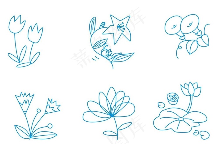 简笔画图片cdr矢量模版下载