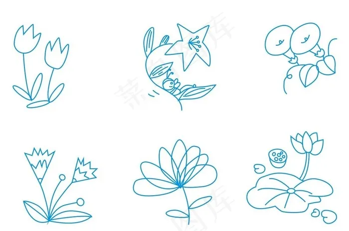 简笔画图片cdr矢量模版下载