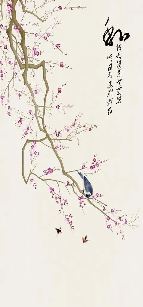 中式花鸟装饰画图片(3402x6803)