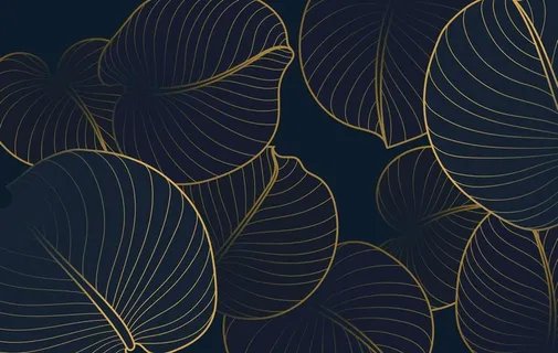 金叶子线条图片 金叶子线条图片