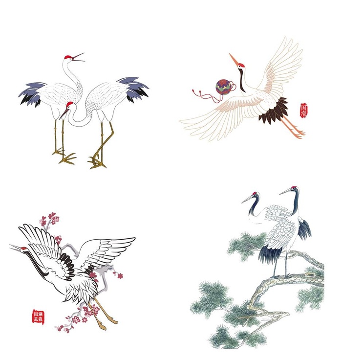 仙鹤图片(1500x1638)psd模版下载