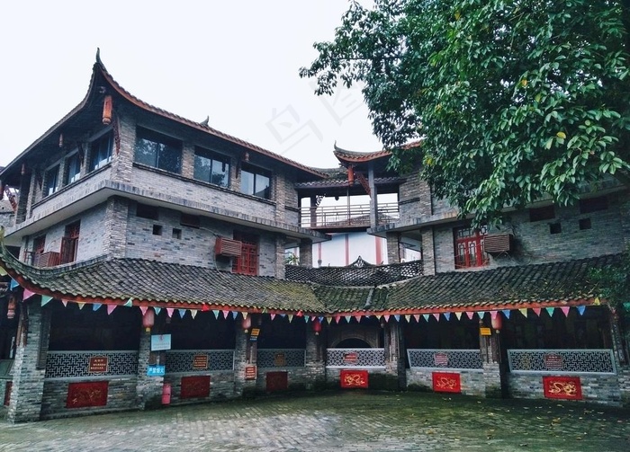 古建筑 房子 黄龙溪 古镇图片