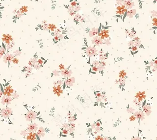 数码印花小碎花树枝花卉乱花 图片