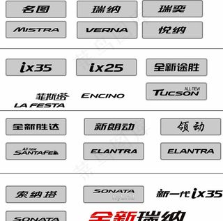 北京现代全系车牌图片