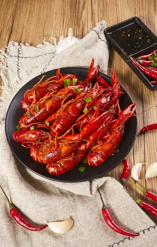 小龙虾美食食材背景素材图片