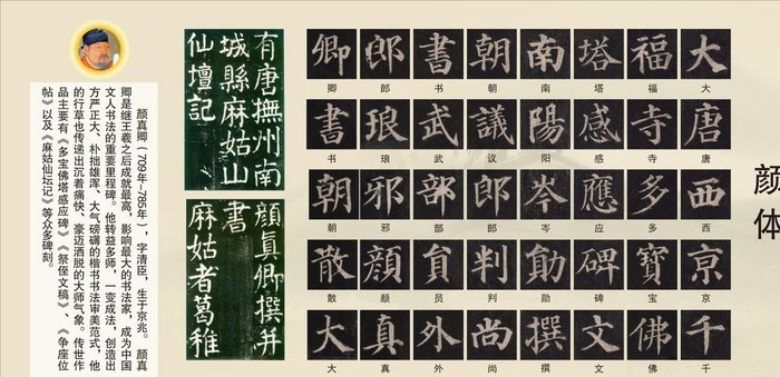 学校书法文化颜真卿展板图片cdr矢量模版下载