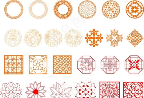 中式花纹图片