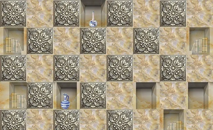 3D大理石方格背景墙图片(9071x5819)psd模版下载