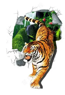 猛虎3D立体画图片