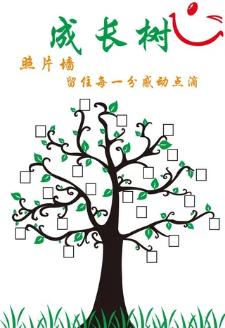 成长树照片墙图片