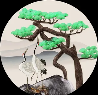 圆形装饰画图片