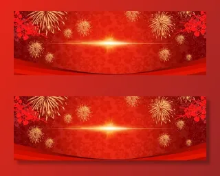 红色烟花背景图片