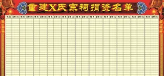 重建宗祠捐资捐款名单图片