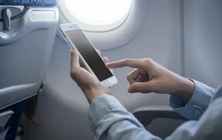 飞机上关手机图片
