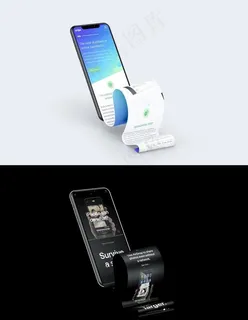 iPhone XS手机卷轴样机图片