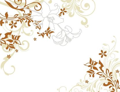 大麦花香 现代花纹 背景墙图片