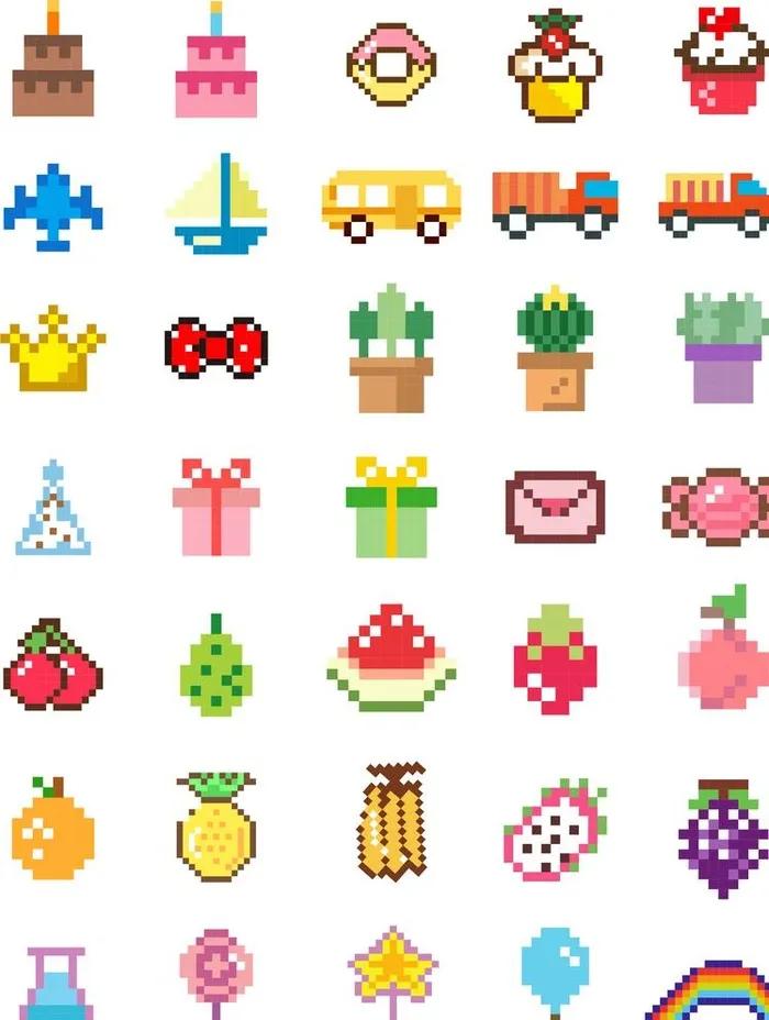 像素画图片ai矢量模版下载