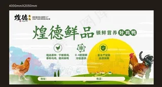 超市生鲜鸡鸭海报图片