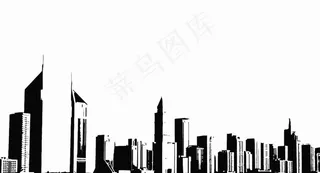 香港城市剪影图片