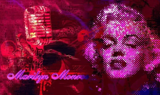 玛丽莲梦露绚丽音乐背景图片 玛丽莲梦露绚丽音乐背景图片