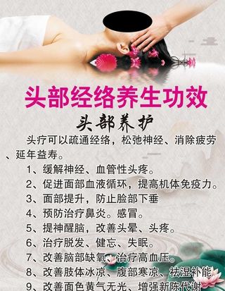 头部经络养生功效图片