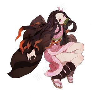 鬼灭之刃祢豆子同人手绘形象壁纸图片