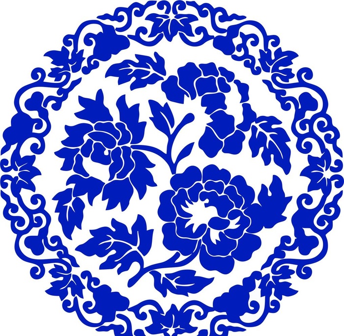 青花瓷花纹图片