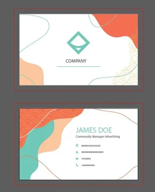 商务线条名片图片