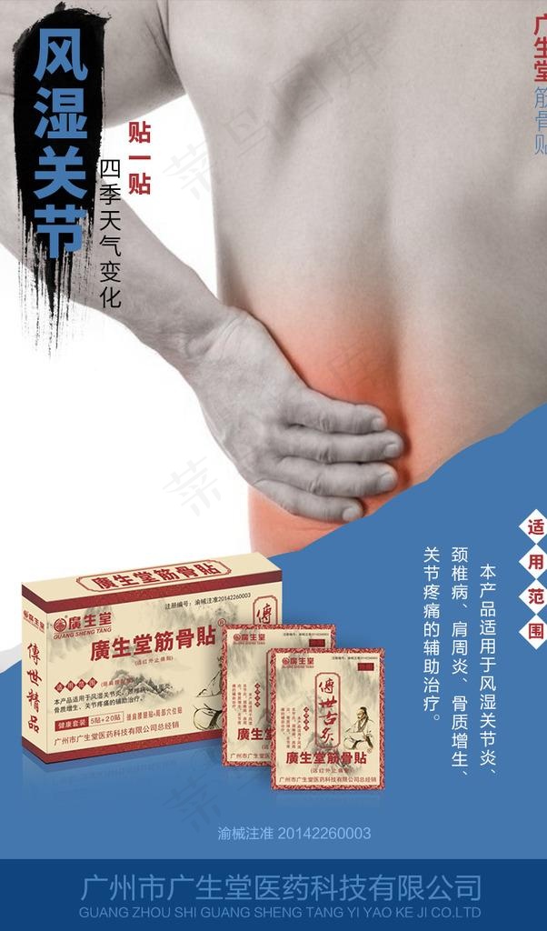 腰腿疼痛筋骨贴图片psd模版下载