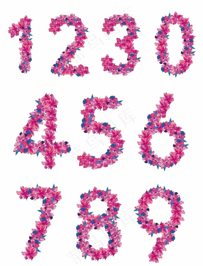 花朵拼接数字图片
