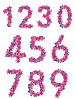 花朵拼接数字图片