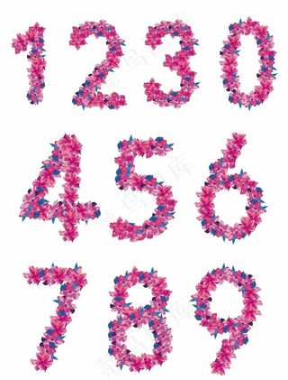 花朵拼接数字图片