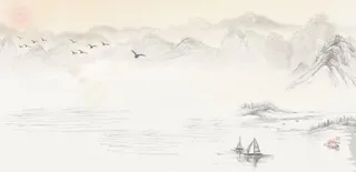 水墨山水背景图片