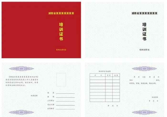 培训证书图片