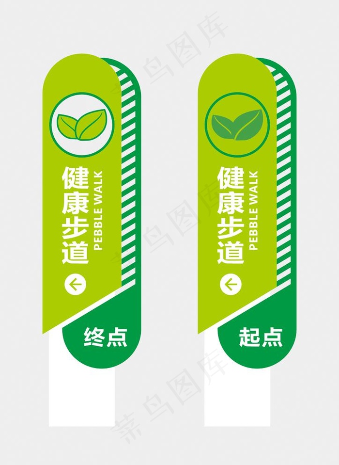 健康步道标识牌图片cdr矢量模版下载