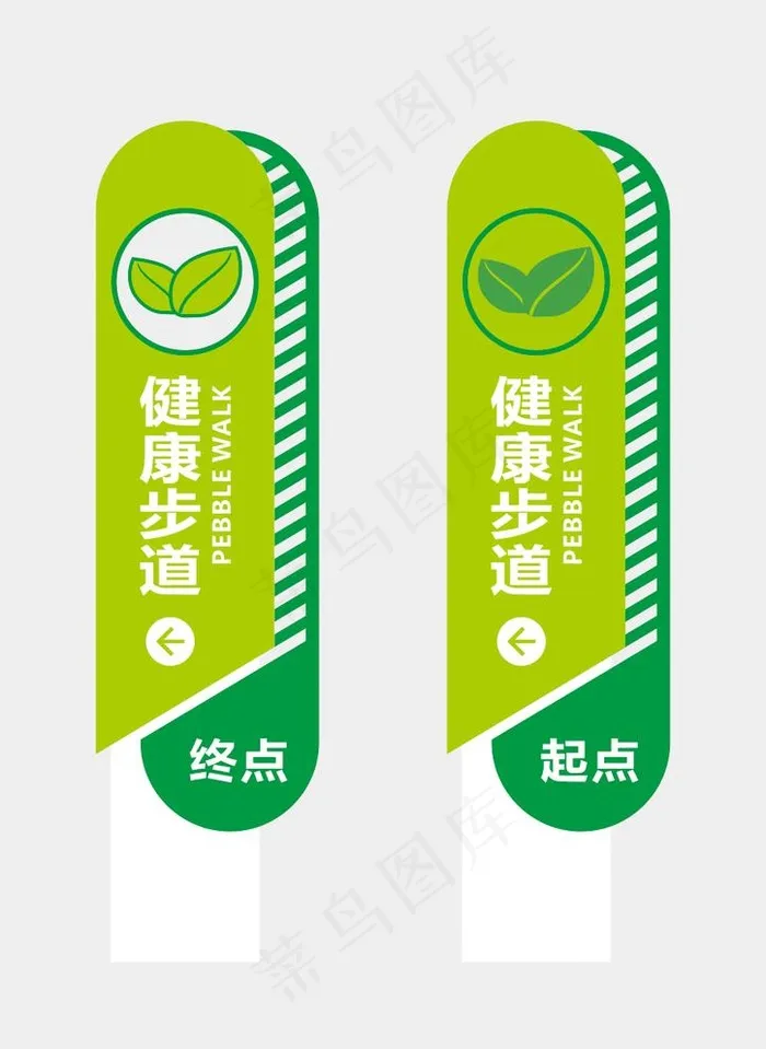 健康步道标识牌图片cdr矢量模版下载