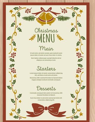 圣诞节菜单图片