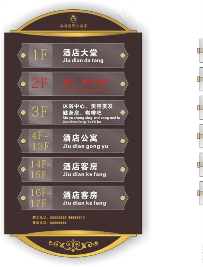 楼层导视牌图片