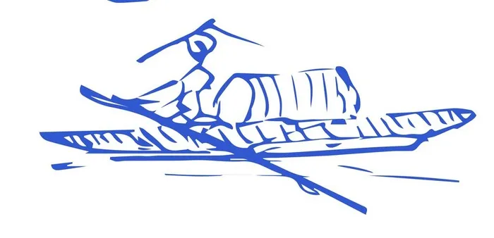江山渔者钢笔画素描线条画图片ai矢量模版下载