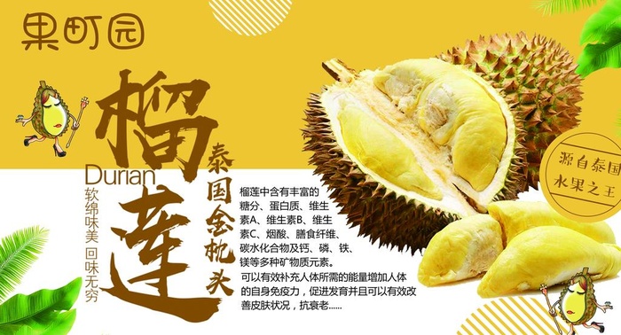 果町园榴莲图片(8268x4725)psd模版下载