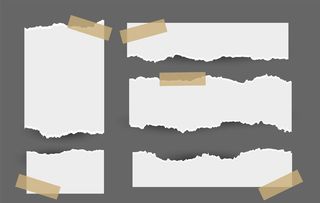 撕破的纸贴起来图片