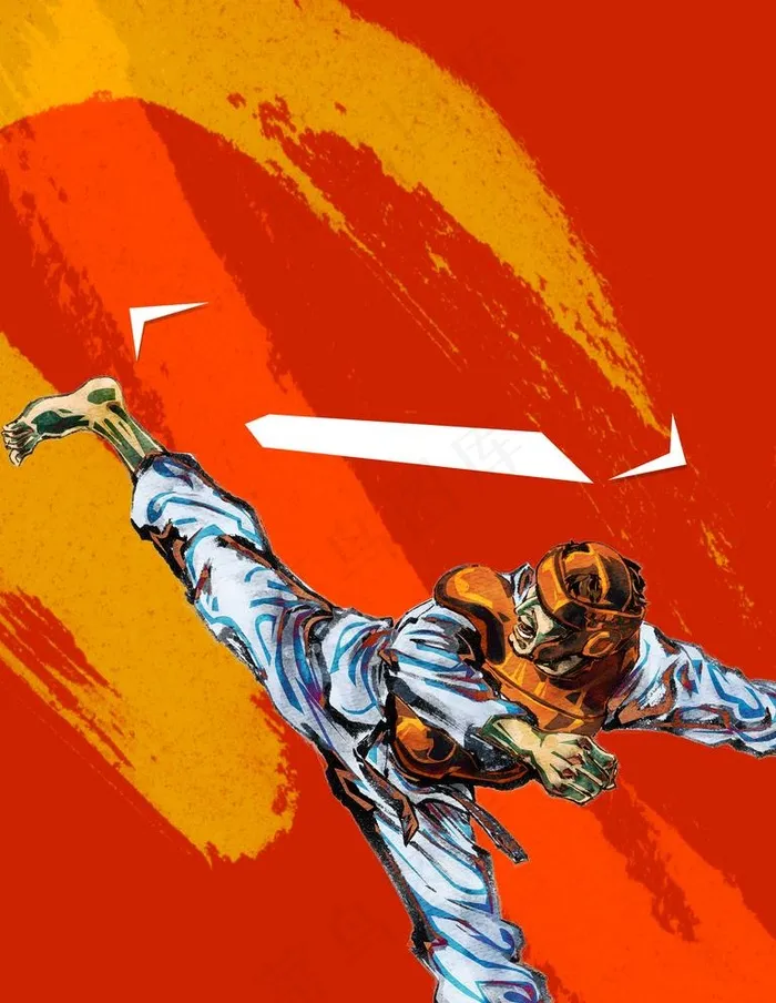 跆拳道图片(2000x2667)psd模版下载