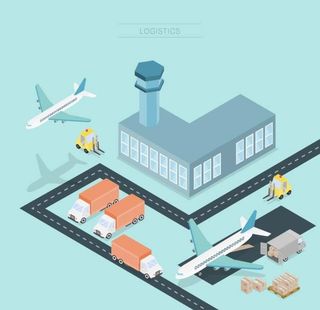 物流卡通           图片