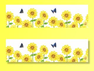 向日葵蝴蝶矢量图片