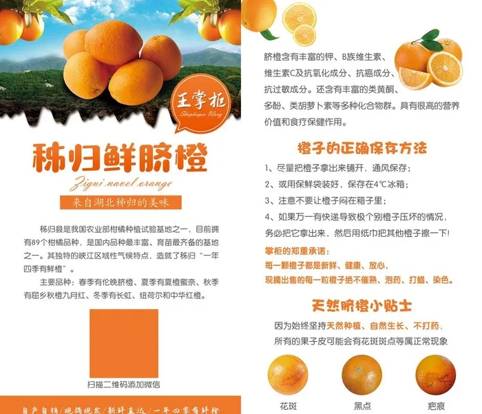 秭归脐橙图片(1417x2520)psd模版下载